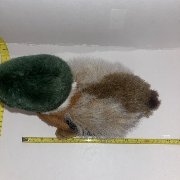 Mallard Duck Plush Soft Classics Green Brown Cream Fussy Wings Approx 10" tall - Picture 12 of 13